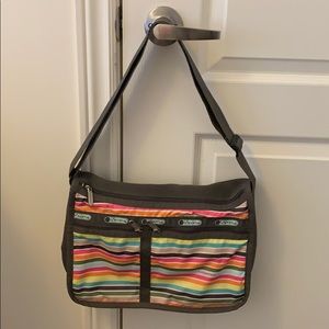 Lesportsac deluxe satchel crossbody bag